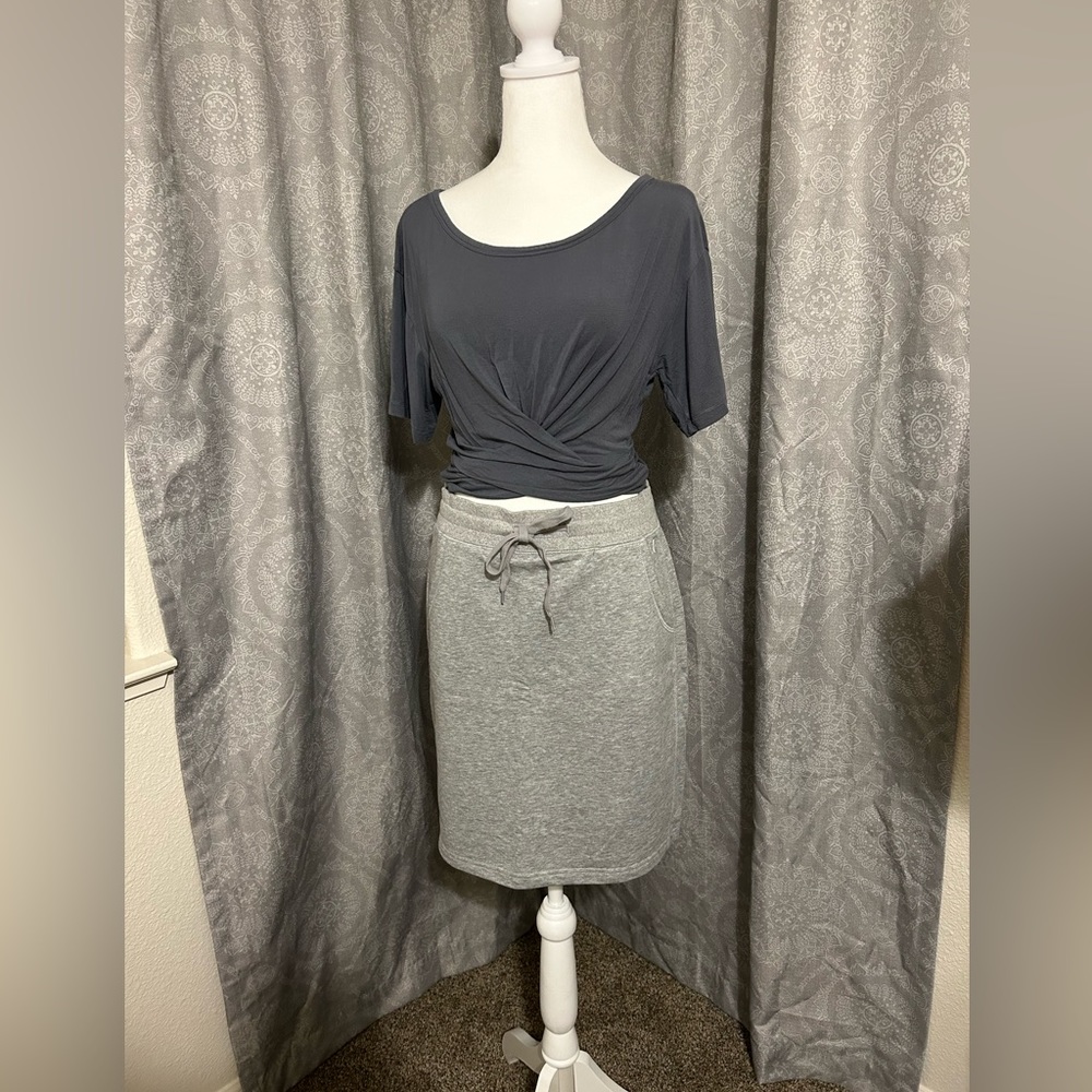 Victoria’s Secret Modal wrap top with Zyia Take Me Everywhere skirt!